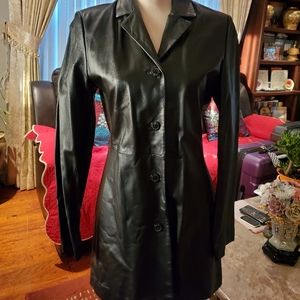 Black leather jacket